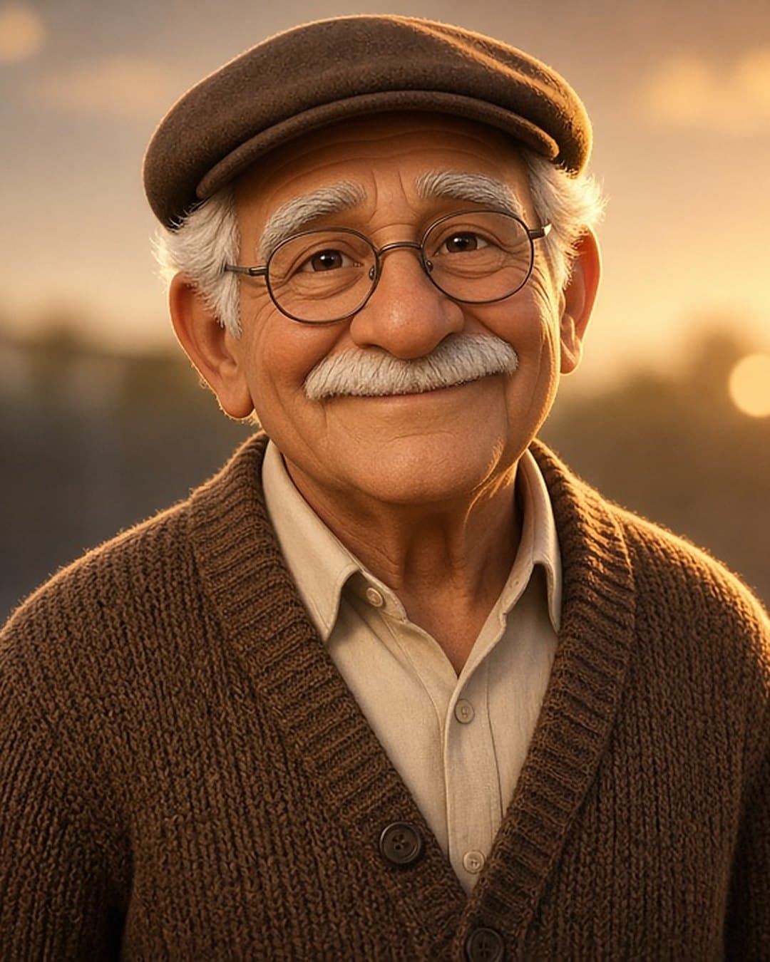 Retrato de Abuelo Paco, personaje de Detectives del Área